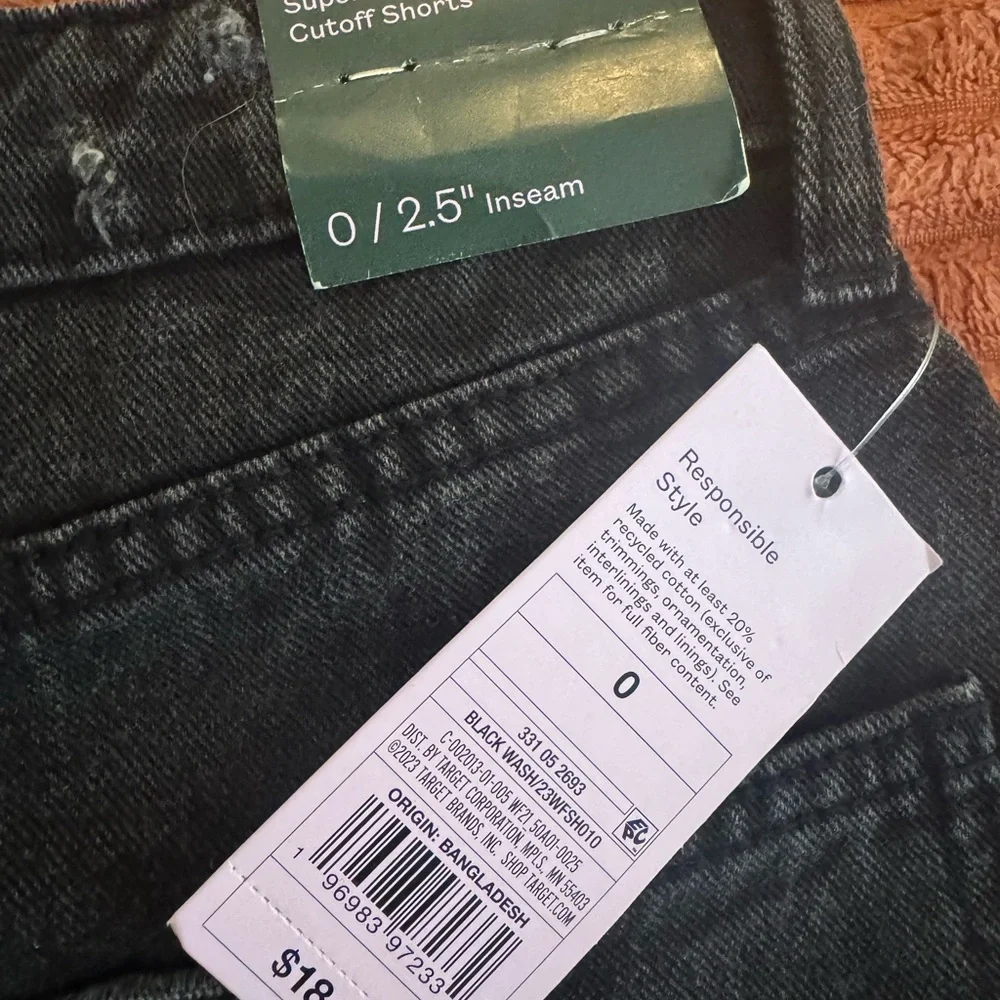 Wild Fable Black Jean‎ Shorts Distressed Style